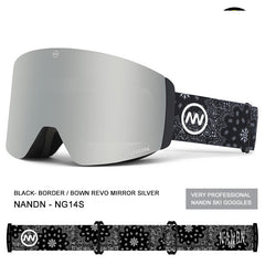 Lunettes de ski emblématiques unisexes Nandn respectueuses des animaux
