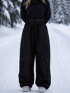 Pantalon de snowboard cargo utilitaire Techline pour femme, inspiré des vêtements de travail – Coupe ample et freestyle