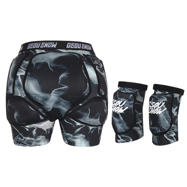 Ensemble short et genouillères de protection 3D unisexe Gsou Snow