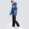 Ensemble veste et pantalon de ski SMN Winter Fashion Snow Graffiti pour femme