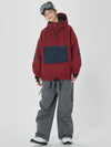 Veste bomber d'hiver pour femme avec pantalon de snowboard cargo ample.