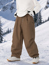 Pantalon de snowboard en denim brut utilitaire à rivets pour homme – Coupe oversize avec double poche arrière