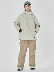 Veste anorak ample Freerider pour femme avec pantalon de snowboard cargo.