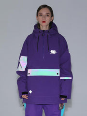 Veste anorak de montagne réfléchissante unisexe Gsou Snow pour femme