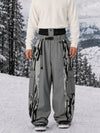 Pantalon de snowboard extra ample à blocs de couleurs réfléchissants Wild Motion pour homme