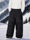Pantalon de snowboard ample Park Rider Nightline pour homme, poches cargo et liserés réfléchissants