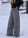 Pantalon de snowboard cargo ample à coutures épaisses pour femme, style utilitaire Wild Soul Crew