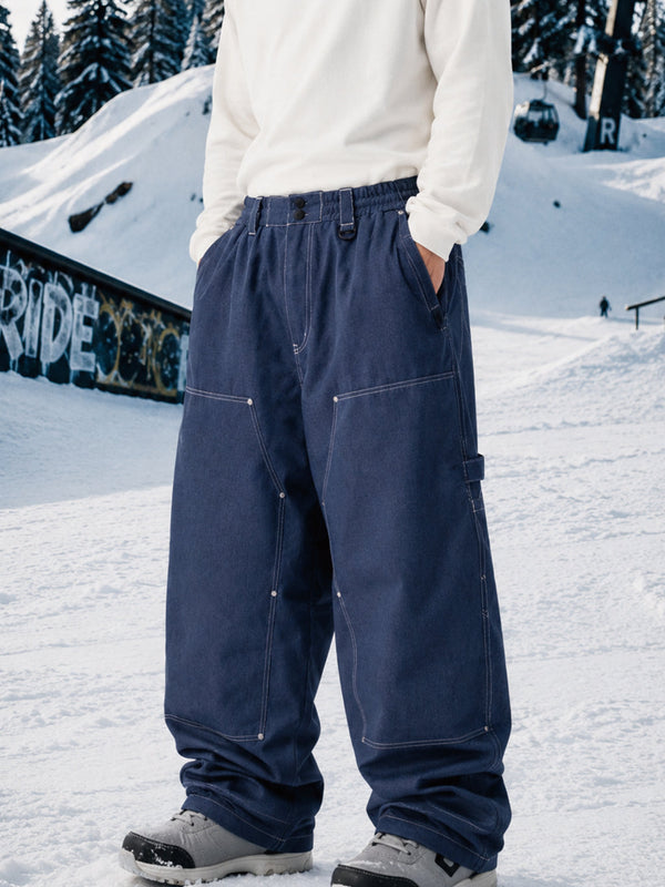 Pantalon de snowboard UrbanCraft Freeride Utility Baggy pour homme avec empiècements renforcés