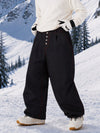 Pantalon de snowboard en denim brut utilitaire à rivets pour homme – Coupe oversize avec double poche arrière