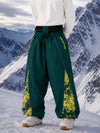 Pantalon de jogging ample Hyper Flux pour homme, style ski, avec empiècement graffiti coloré et bande réfléchissante