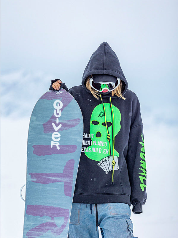 Sweat à capuche unisexe Snowall pour homme, motif paysage de montagne enneigé, résistant à l'eau