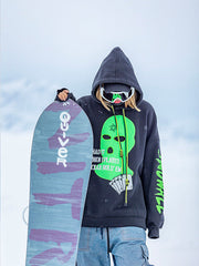 Sweat à capuche unisexe Snowall pour homme, motif paysage de montagne enneigé, résistant à l'eau