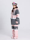 Ensemble veste et pantalon de ski coupe-vent Cosone Winter Forward à fermeture éclair et colorblock pour homme