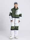 Ensemble veste et pantalon de ski coupe-vent Cosone Winter Forward à fermeture éclair et colorblock pour homme