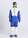 Ensemble veste et pantalon de ski Cosone Powdreamer pour homme, à demi-zip et colorblock