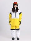 Ensemble veste et pantalon de ski Cosone Powdreamer pour homme, à demi-zip et colorblock