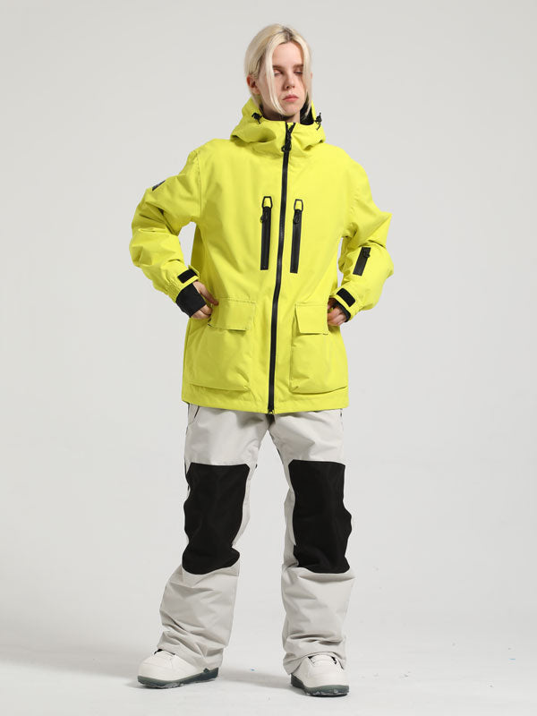 Ensemble veste de neige cargo et salopette Gsou Snow Winter Ranger pour femme