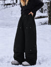 Pantalon de snowboard cargo utilitaire UrbanCraft pour femme, à double genouillère et empiècements renforcés par rivets