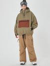 Veste bomber d'hiver pour femme avec pantalon de snowboard cargo ample.