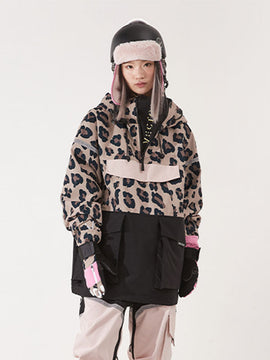 Veste anorak d'hiver unisexe réfléchissante et colorée pour femme et snowboard Vector