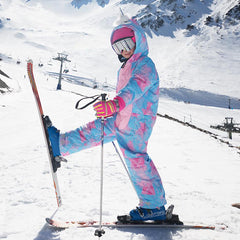 Combinaisons de ski une pièce imperméables et respectueuses des animaux pour enfants, unisexes