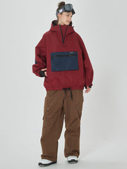 Veste bomber ample d'hiver pour femme et pantalon cargo de snowboard stylé