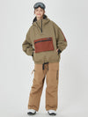 Veste bomber d'hiver pour femme avec pantalon de snowboard cargo ample.