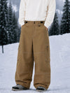 Pantalon de snowboard cargo ample à coutures épaisses pour homme, style utilitaire Wild Soul Crew