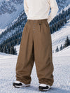 Pantalon de snowboard en denim brut utilitaire à rivets pour homme – Coupe oversize avec double poche arrière