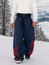 Pantalon de jogging ample Hyper Flux pour homme, style ski, avec empiècement graffiti coloré et bande réfléchissante