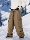 Pantalon de snowboard cargo utilitaire Techline pour homme, inspiré des vêtements de travail – Coupe ample et freestyle