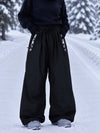 Pantalon de snowboard freestyle Hyper Flux extra ample pour femme avec fermeture éclair latérale et empiècement graffiti