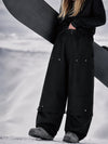 Pantalon de snowboard cargo utilitaire UrbanCraft pour femme, à double genouillère et empiècements renforcés par rivets