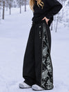 Pantalon de snowboard freestyle Hyper Flux extra ample pour femme avec fermeture éclair latérale et empiècement graffiti