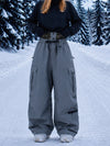 Pantalon de snowboard cargo utilitaire Techline pour femme, inspiré des vêtements de travail – Coupe ample et freestyle