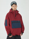 Veste de snowboard bomber ample AlpineCruise pour homme avec poche cargo