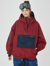 Veste de snowboard bomber ample AlpineCruise pour femme avec poche cargo
