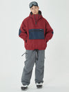 Veste bomber d'hiver pour homme avec pantalon de snowboard cargo ample.