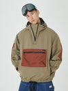 Veste de snowboard bomber ample AlpineCruise pour homme avec poche cargo