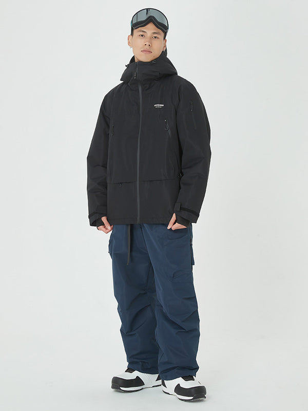 Veste de snowboard anorak Mountain Breaker pour homme avec pantalon de ski cargo stylé