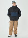 Veste bomber d'hiver pour homme avec pantalon de snowboard cargo ample.