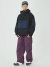 Veste bomber ample d'hiver pour homme et pantalon cargo de snowboard stylé