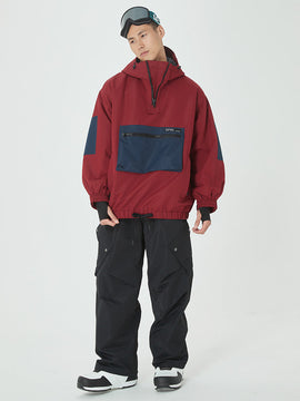 Veste bomber ample d'hiver pour homme et pantalon cargo de snowboard stylé