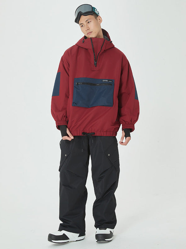 Veste bomber ample d'hiver pour homme et pantalon cargo de snowboard stylé