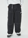 Pantalon cargo en denim Mountain Freerider pour homme, style ample, idéal pour le snowboard.