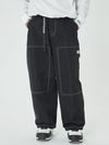 Pantalon cargo en denim Mountain Freerider pour homme, style ample, idéal pour le snowboard.