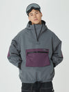 Veste de snowboard bomber ample AlpineCruise pour homme avec poche cargo