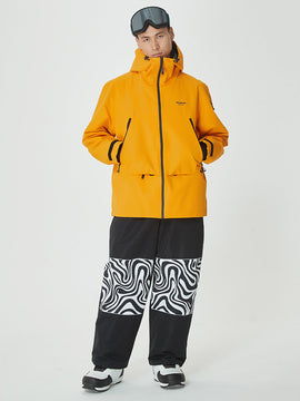 Veste de ski freestyle Mountain Breaker pour homme et pantalon de ski à empiècements graphiques