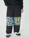 Men's Freestyle Loose Fit Cargo Ski Pants with Reflective Knee Panels