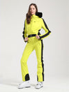 Combinaison de ski Gsou Snow Classic Dawn pour femme, ornée de fausse fourrure.